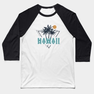 Summer. Palm Trees. Hawaii. Geometric Style Baseball T-Shirt